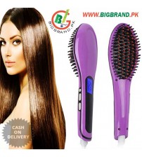 Purple Hair Straightener Brush